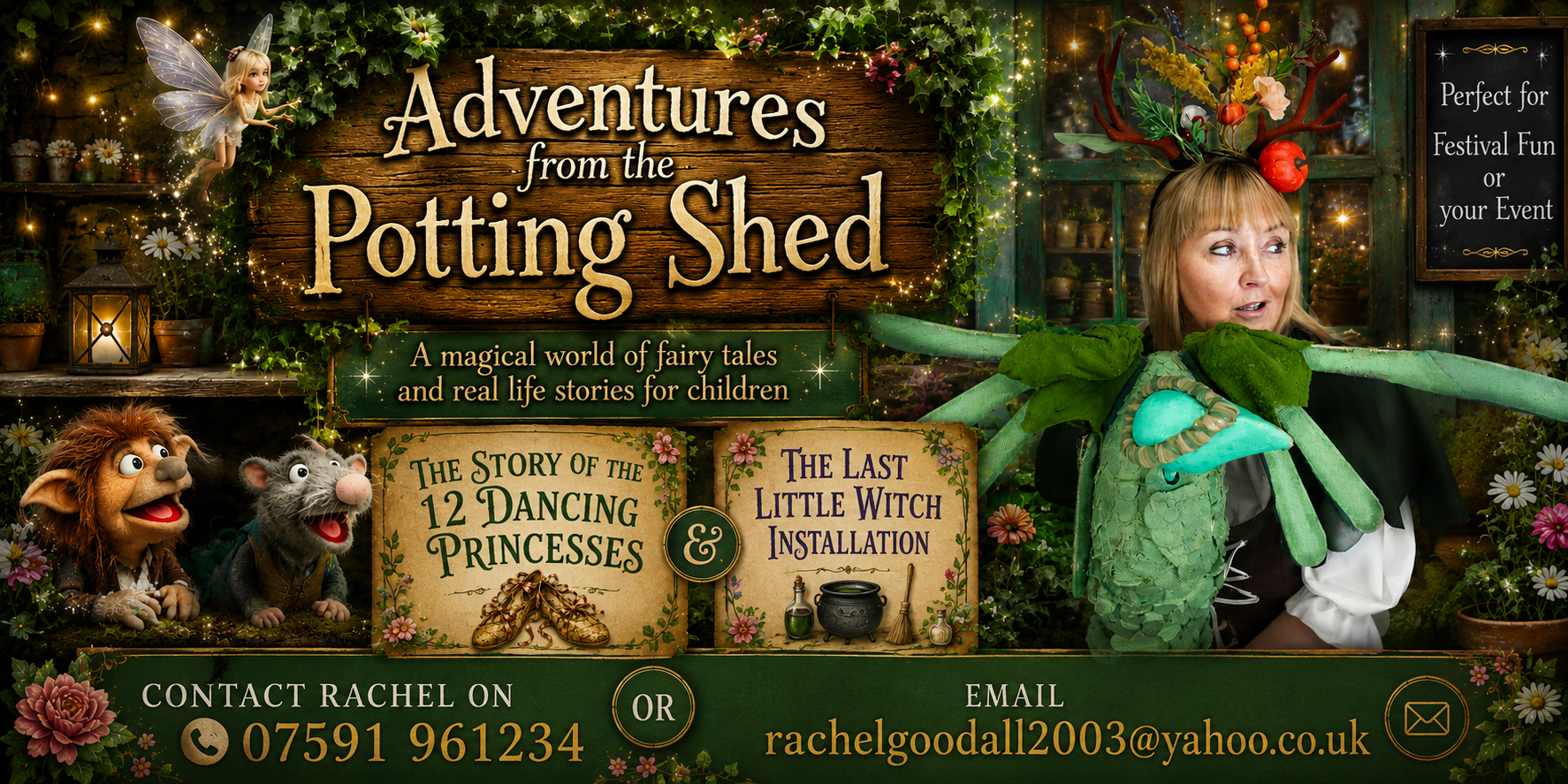 Adventures from the Potting Shed summer promotional artwork.